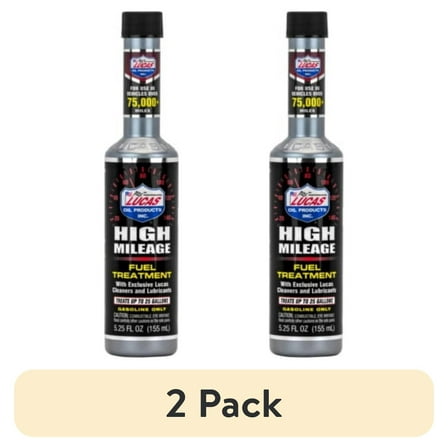 (2 pack) Lucas Oil 10977 Automotive High Mileage Fuel Treatment 5.25 Ounce