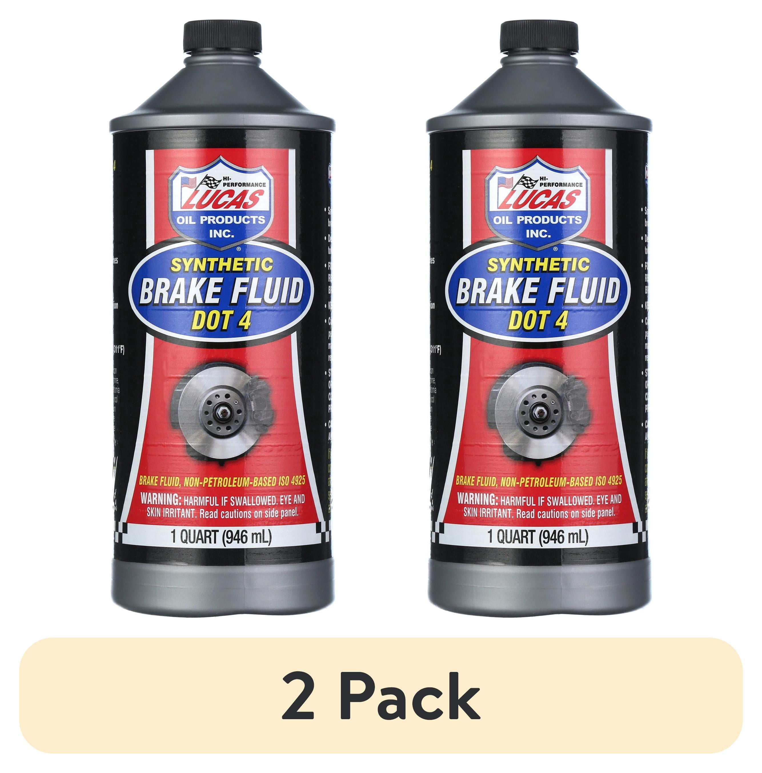 (2 pack) Lucas Oil for vehicles using DOT 4 Brake Fluid 32 oz, 3.50 x 3.50 x 8.00"
