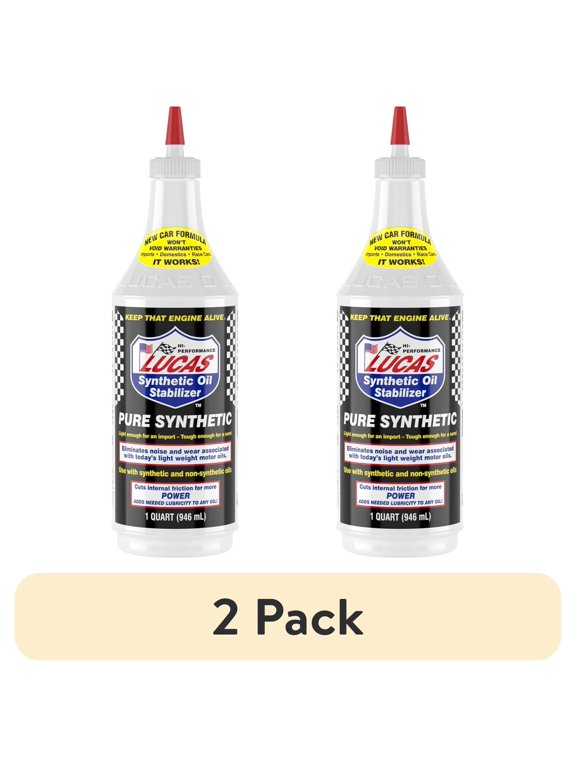 (2 pack) Lucas 10130 Synthetic Oil Stabilizer 32 Ounce for Motor Vehicles