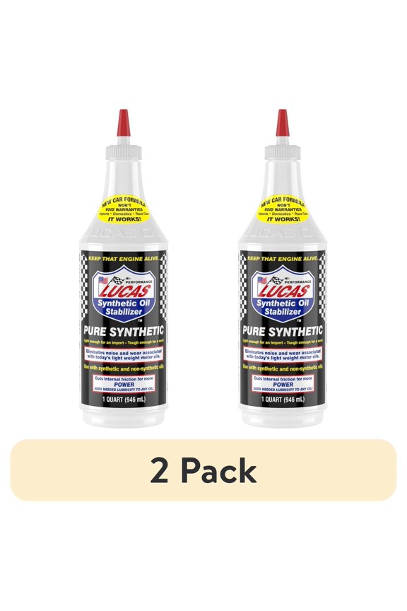 (2 pack) Lucas 10130 Synthetic Oil Stabilizer 32 Ounce for Motor Vehicles
