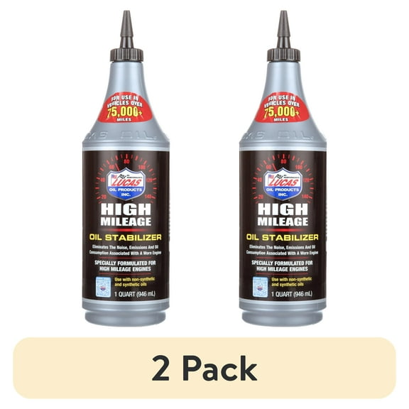(2 pack) Lucas Oil Products High Mileage Oil Stablizer (1 qt.)