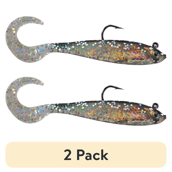 (2 pack) Luck E Strike 5 Inch Plastic and Lead Swimbaits Mirror Darting Image Shad for Bass, 2 Pack