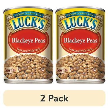 (2 pack) Luck's Blackeye Peas Seasoned with Pork 15 oz Can