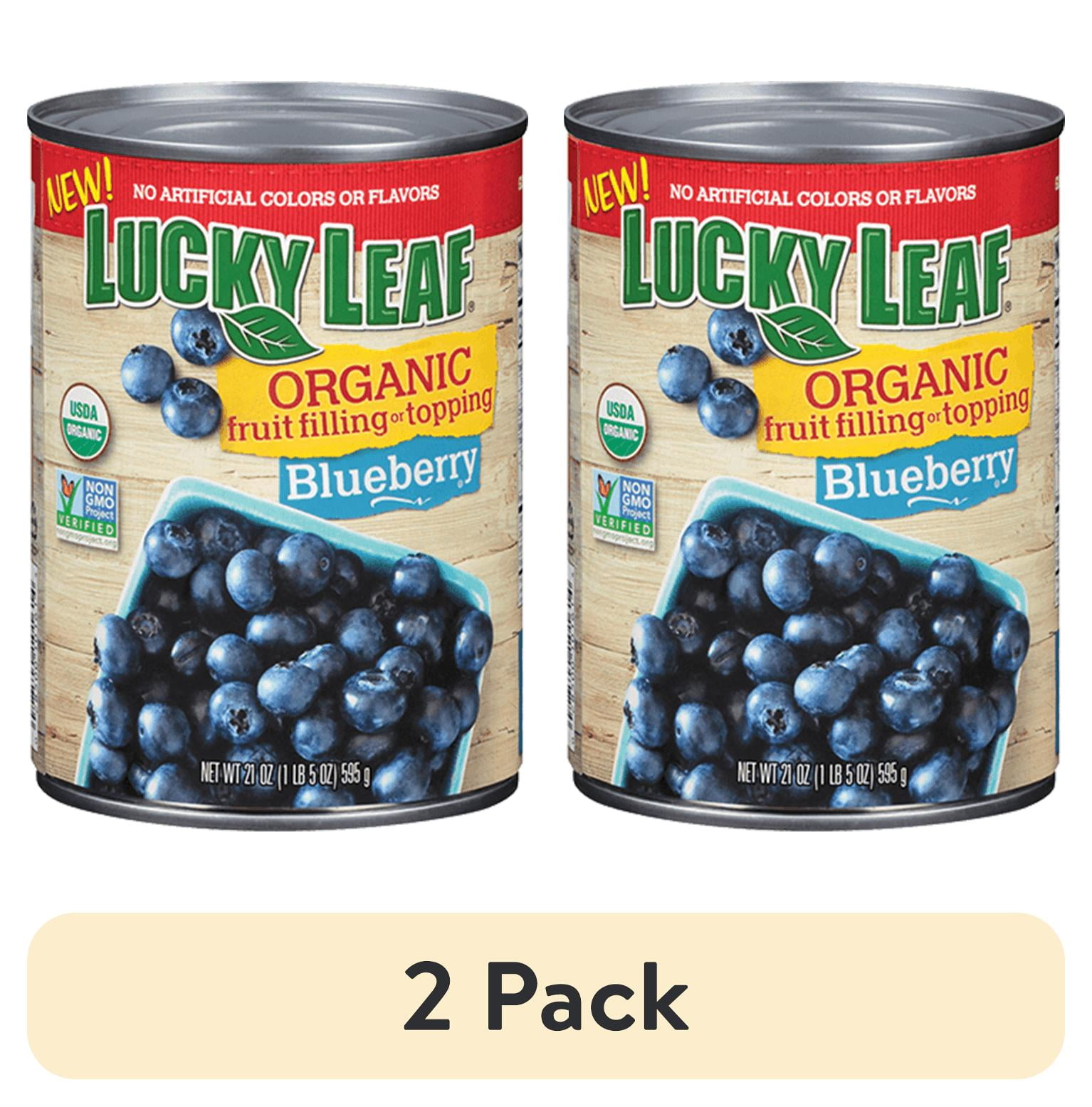 (2 pack) Lucky Leaf Organic Fruit Filling Blueberry, 21.0 OZ