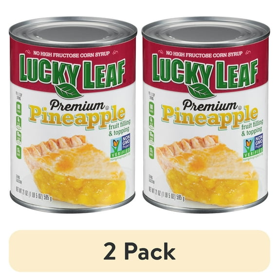 (2 pack) Lucky Leaf Pineapple Pie Filling, 21 oz