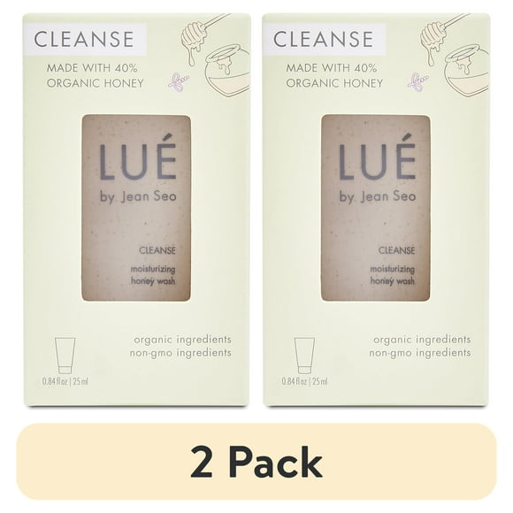 (2 pack) Lue by Jean Seo Cleanse Moisturizing Honey Wash to Go, Organic & Non-Gmo Ingredients, All Skin Types