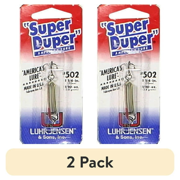 (2 pack) Luhr Jensen Super Duper Casting/Trolling U-Shaped Spoon Lure 1 1/4" 1/10oz Brass/Gold Prism-Lite
