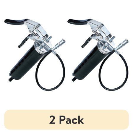 (2 pack) Lumax Heavy-Duty Pistol Grease Gun with 18" Flex Hose