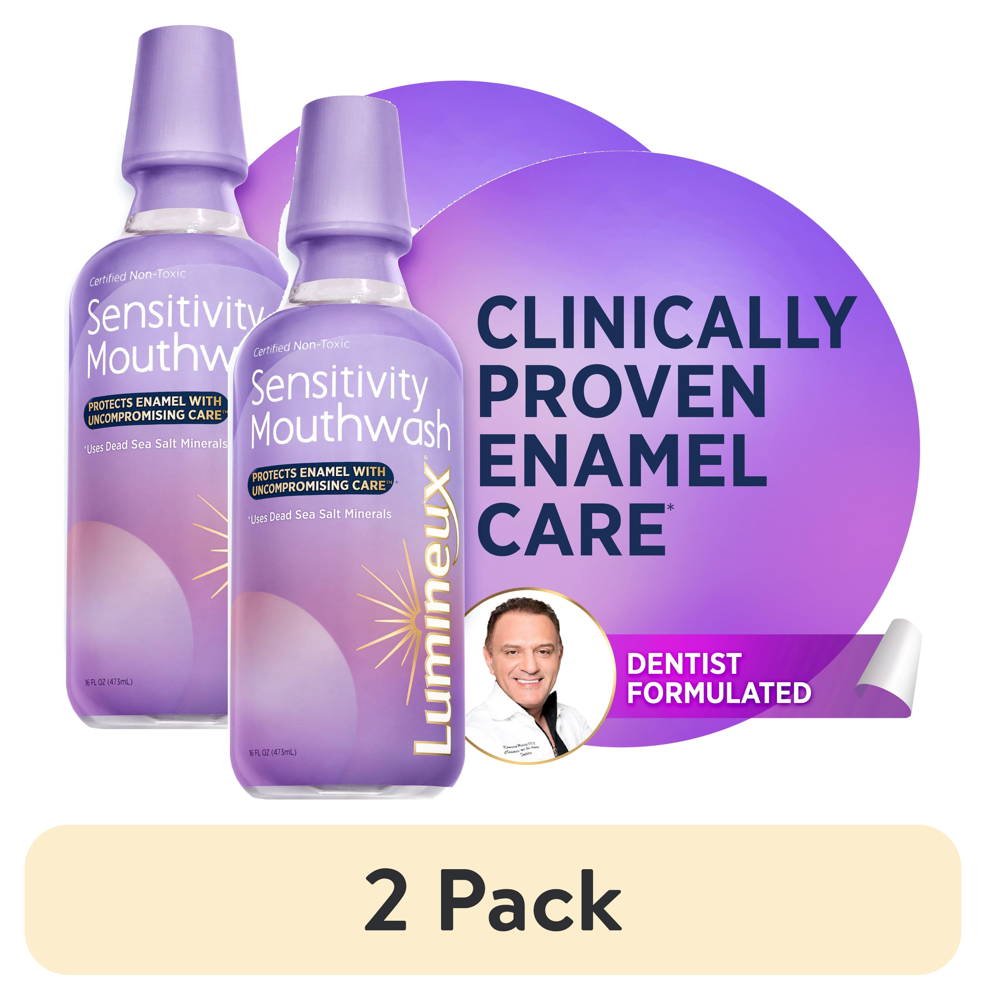 (2 pack) Lumineux Mouthwash for People with Sensitive Teeth, Fluoride Free & Mineral Rich, 16 oz