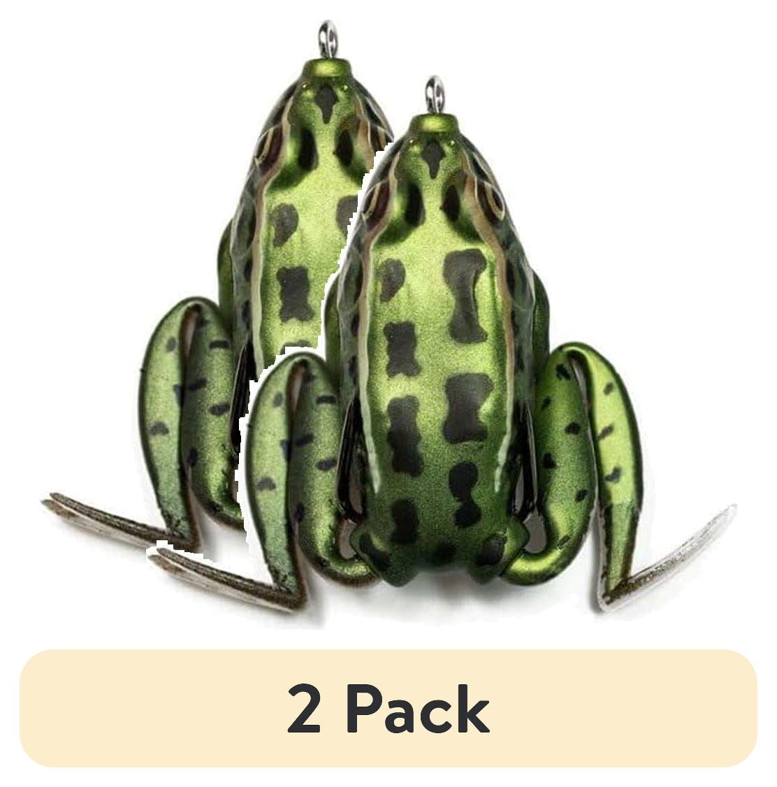(2 pack) Lunkerhunt Hollow Body Lunker Frog 2 1/4" 1/2oz Green Tea LF01