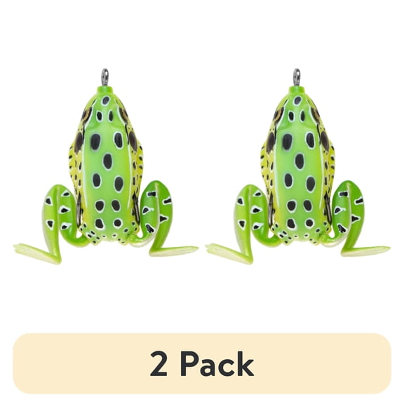 (1 pack) Lunkerhunt Pocket Frog - Topwater Lure - Leopard,1.75in,1/4oz,Soft Baits,Fishing Lures