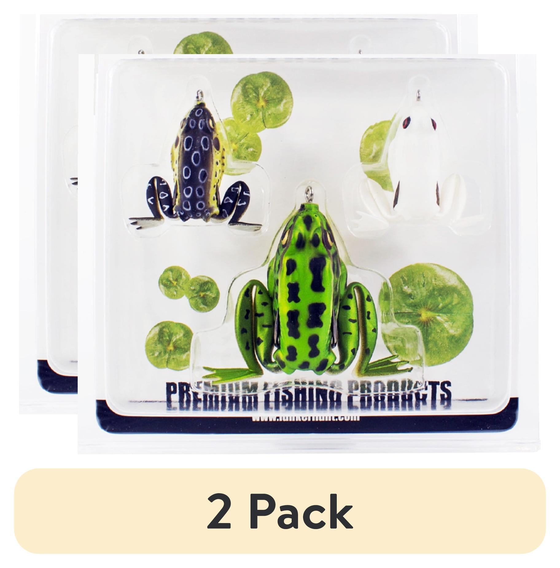 (2 pack) Lunkerhunt Topwater Frog Combo Assortment - 3 Pieces,Soft Baits,Fishing Lures