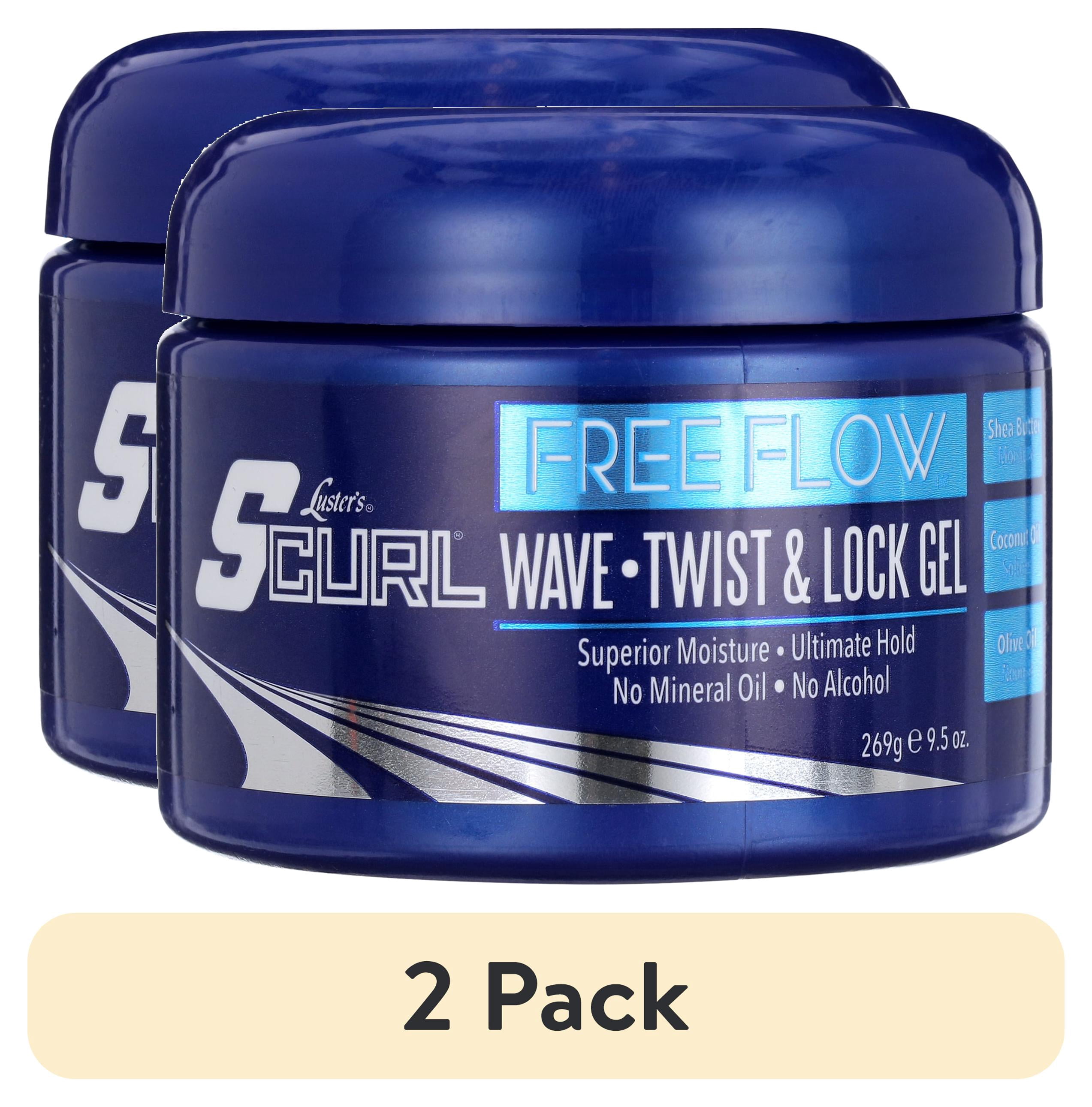 (2 pack) Luster's Pink Free Flow Moisturizing Twist & Lock Jar Hair Styling Gel, 9.5 oz