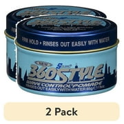 2 pack S-Curl 360 Style Wave Control Hair Pomade with Shea Butter, 3 oz