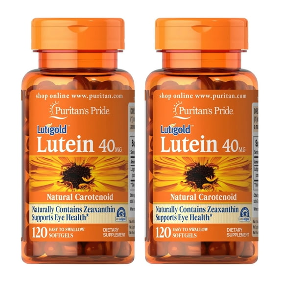 (2 pack) Lutein 40 mg with Zeaxanthin, 120 Softgels by Puritan's Pride