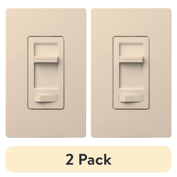(2 pack) (2 pack) Lutron LECL-153PH-LA Dimmer Switch Lumea Light Almond 150W for CFL and LED / 600W for incandescent and halogen W 3-Way Dimmer Sw Light Almond