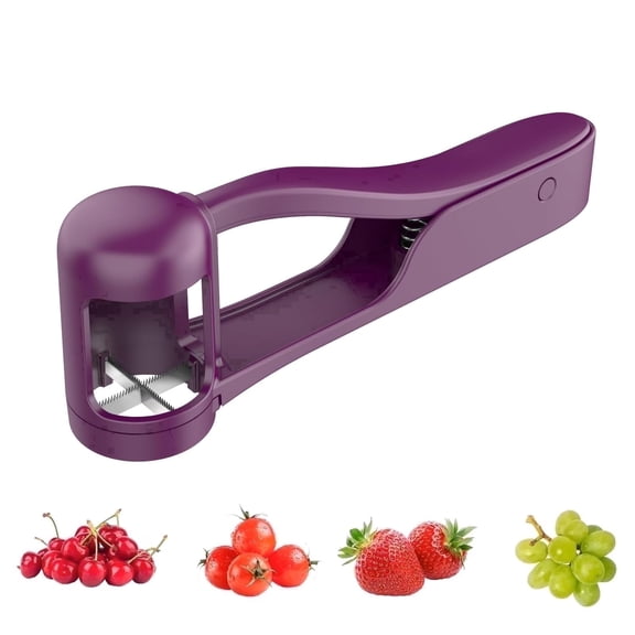 (2 pack) Luvan Purple Grape Cutter Quarters, Cherry Tomatoes Fruit Grapes Slicer for Toddlers,Salad,Kitchen Gadgets