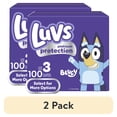 thumbnail image 1 of (2 pack) Luvs Platinum Protection Baby Diapers, Size 3 (16-28 lbs), 100 Count, 1 of 13