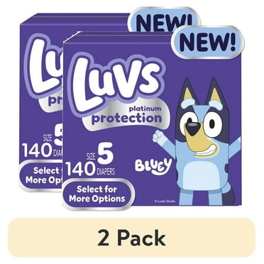 (2 pack) Luvs Platinum Protection Baby Diapers Size 5, 140 Count (Select for More Options)