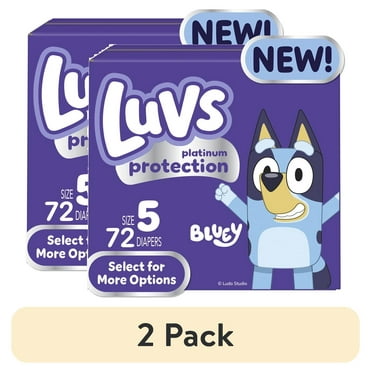 (2 pack) Luvs Platinum Protection Baby Diapers, Size 5 (27+ lbs), 72 Count