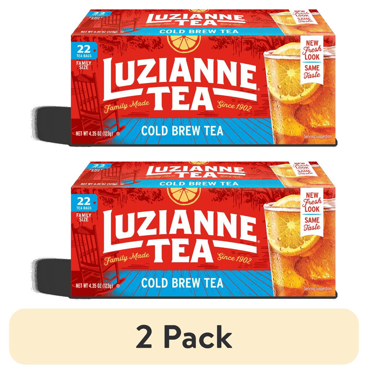 (2 pack) Luzianne Cold Brew Iced Tea, 22 Count