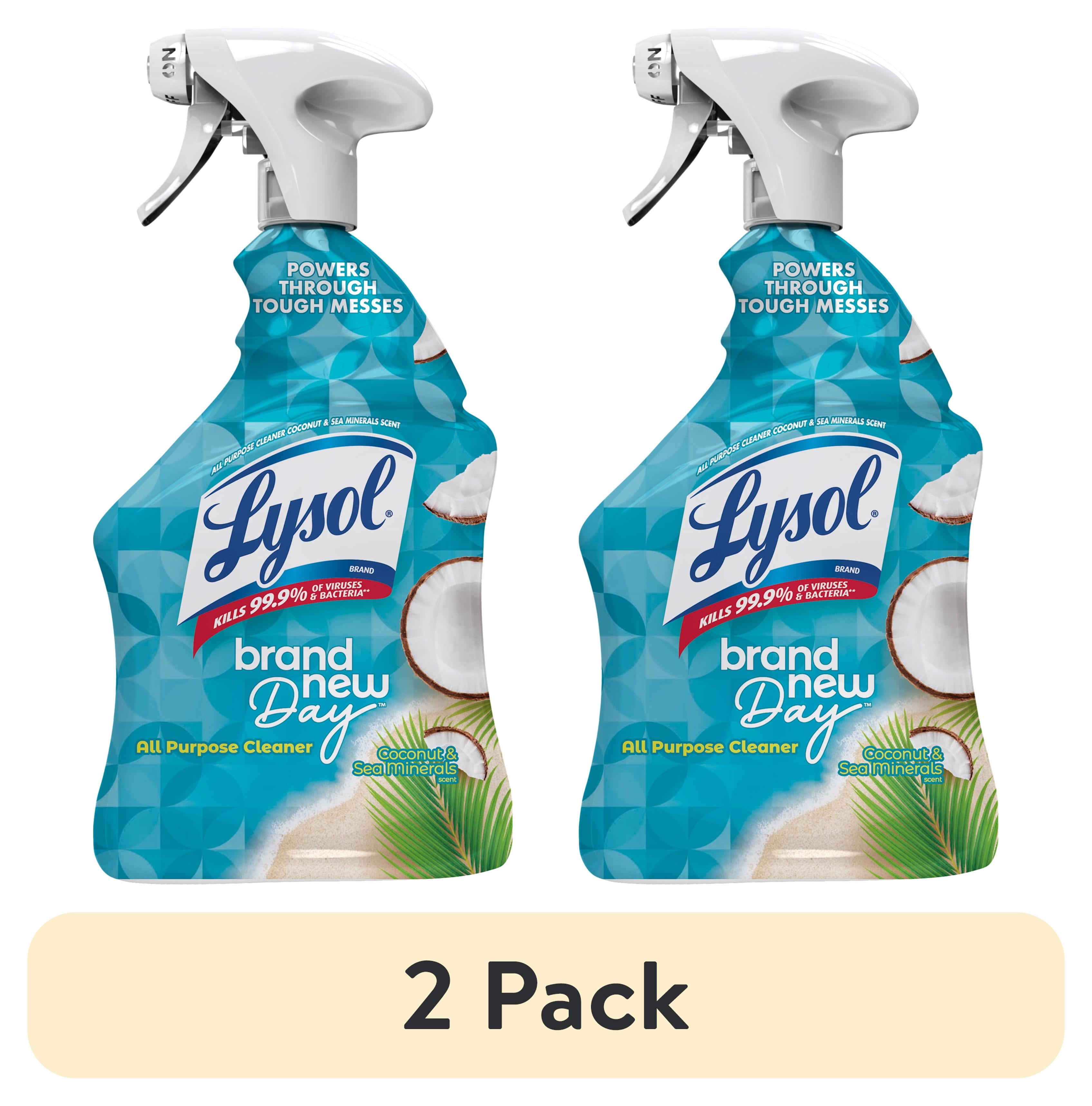 (2 pack) Lysol® All-Purpose Cleaner, Sanitizing and Disinfecting Spray, to Clean and Deodorize, Coconut & Sea Minerals Scent, 32 fl oz