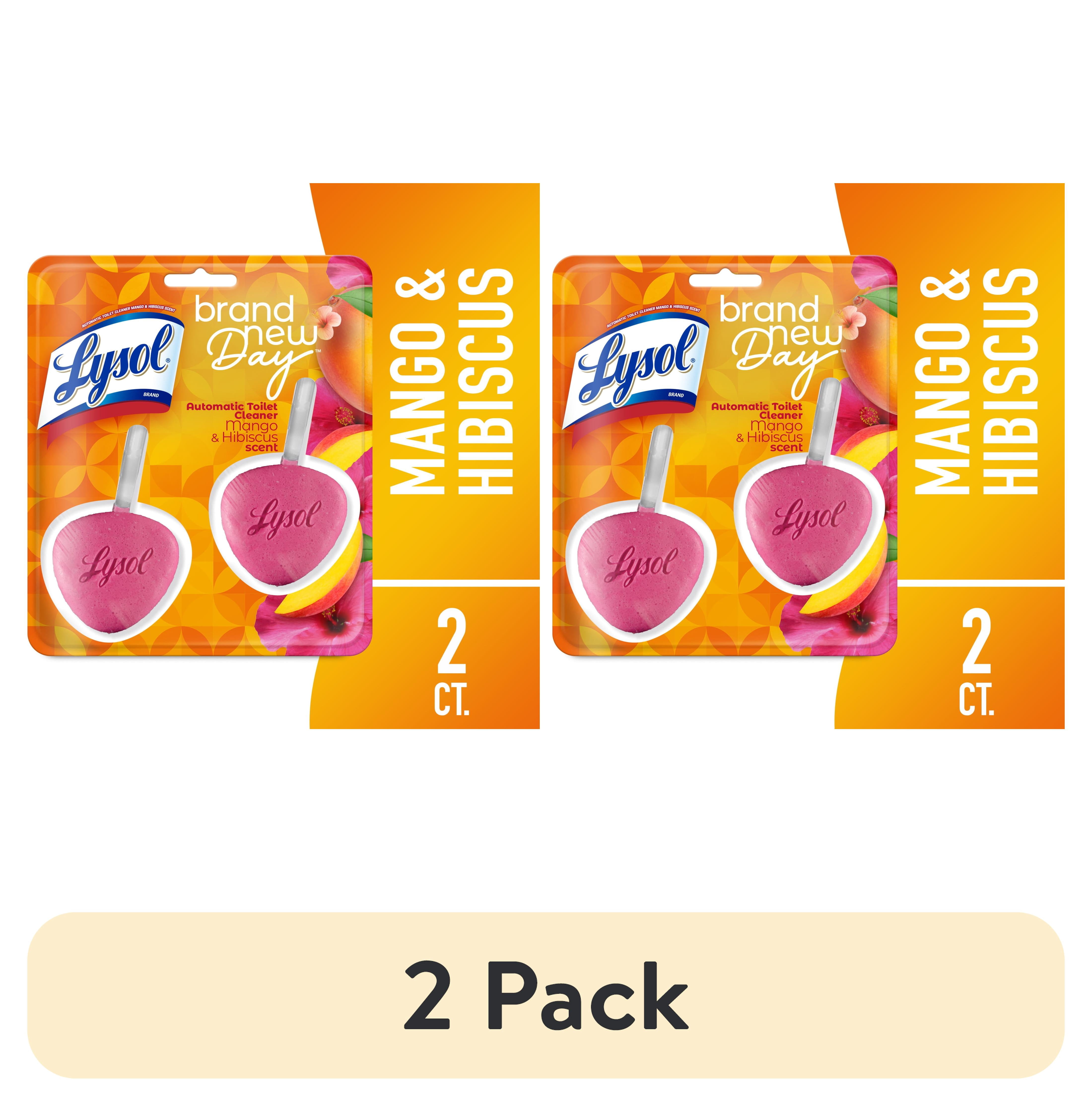 (2 pack) Lysol® Automatic Toilet Bowl Cleaner, Brand New Day, Mango & Hibiscus, 2 count