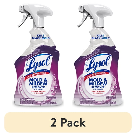 (2 pack) Lysol, Mold & Mildew Foamer with Bleach, Removes Stains, 32 oz