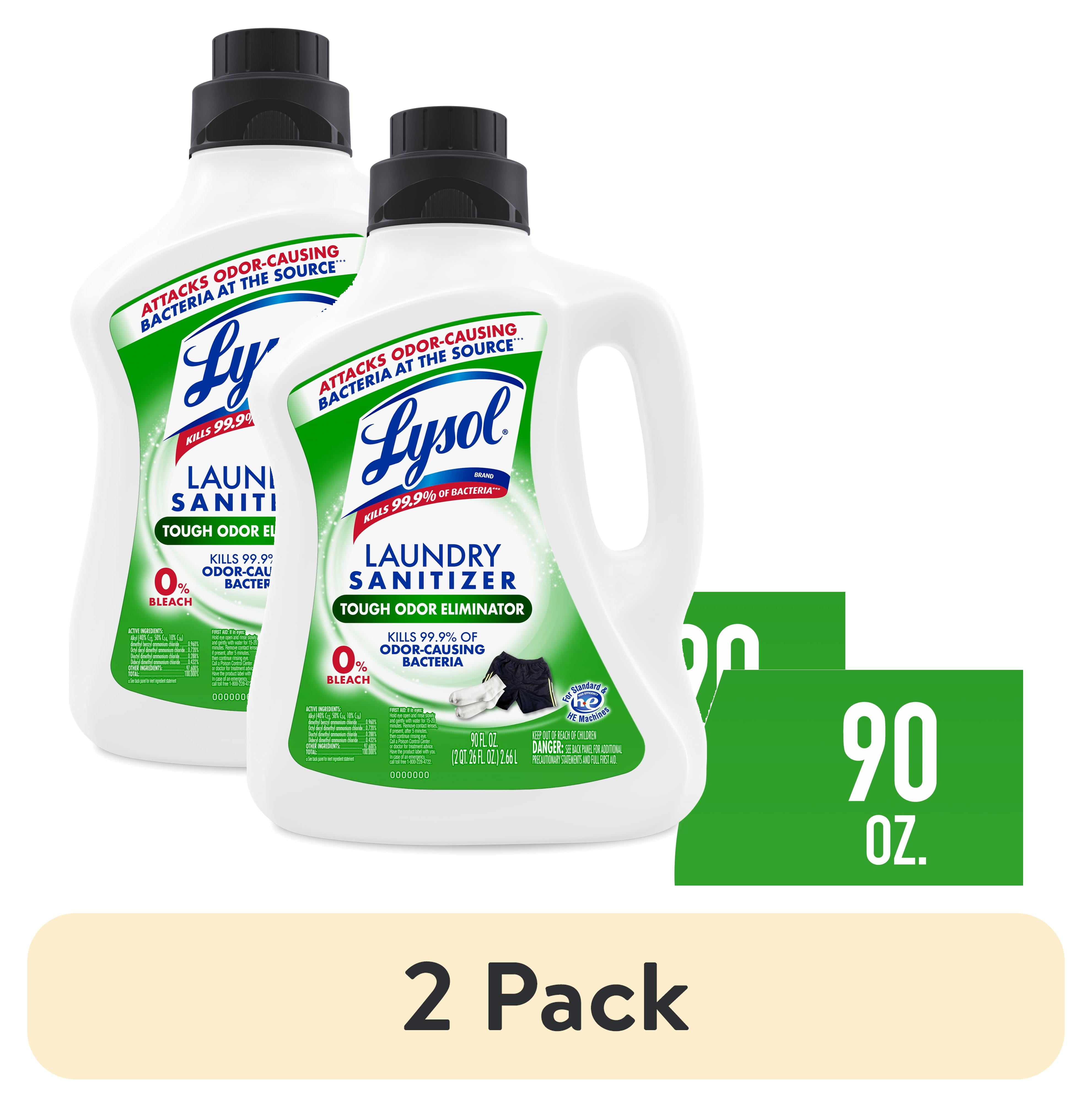 Walmart exclusive discounts  (2 pack) Lysol Tough Odor Eliminator Laundry Sanitizer Additive, , 0% Bleach, Eliminates Odor Causing Bacteria, 90 oz