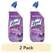 (2 pack) Lysol Toilet Bowl Cleaner Clinging Gel, Disinfecting Bathroom Cleaner and Toilet Bowl Stain Remover, Lavender & Cotton Blossom Scent, 24 fl oz