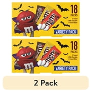 (2 pack) M&M's Full Size Halloween Chocolate Candy Bars, 30.58 oz, 18 Ct Box