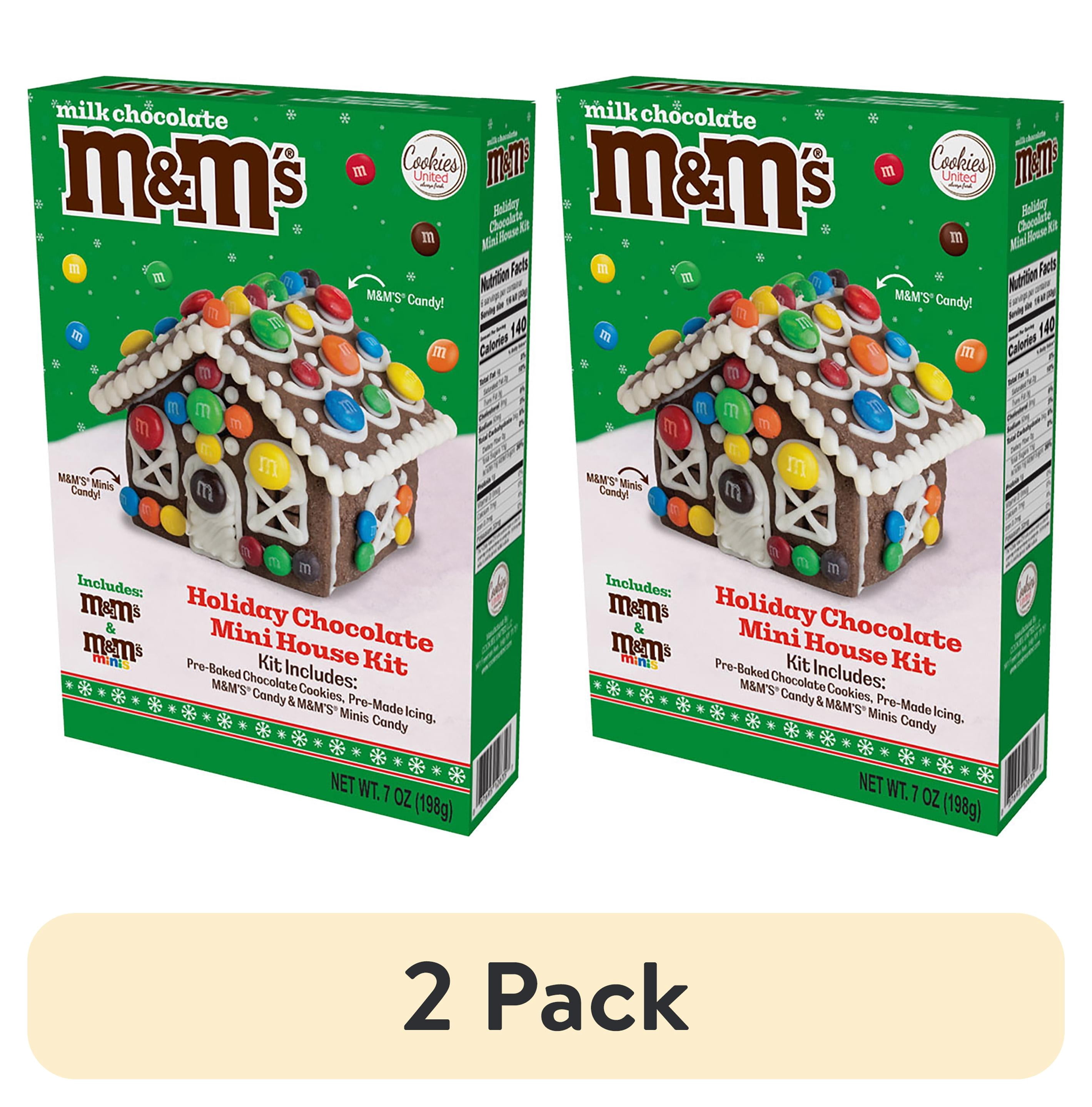 (2 pack) DIY, M&M's Holiday Chocolate Mini House Box Kit, 7oz