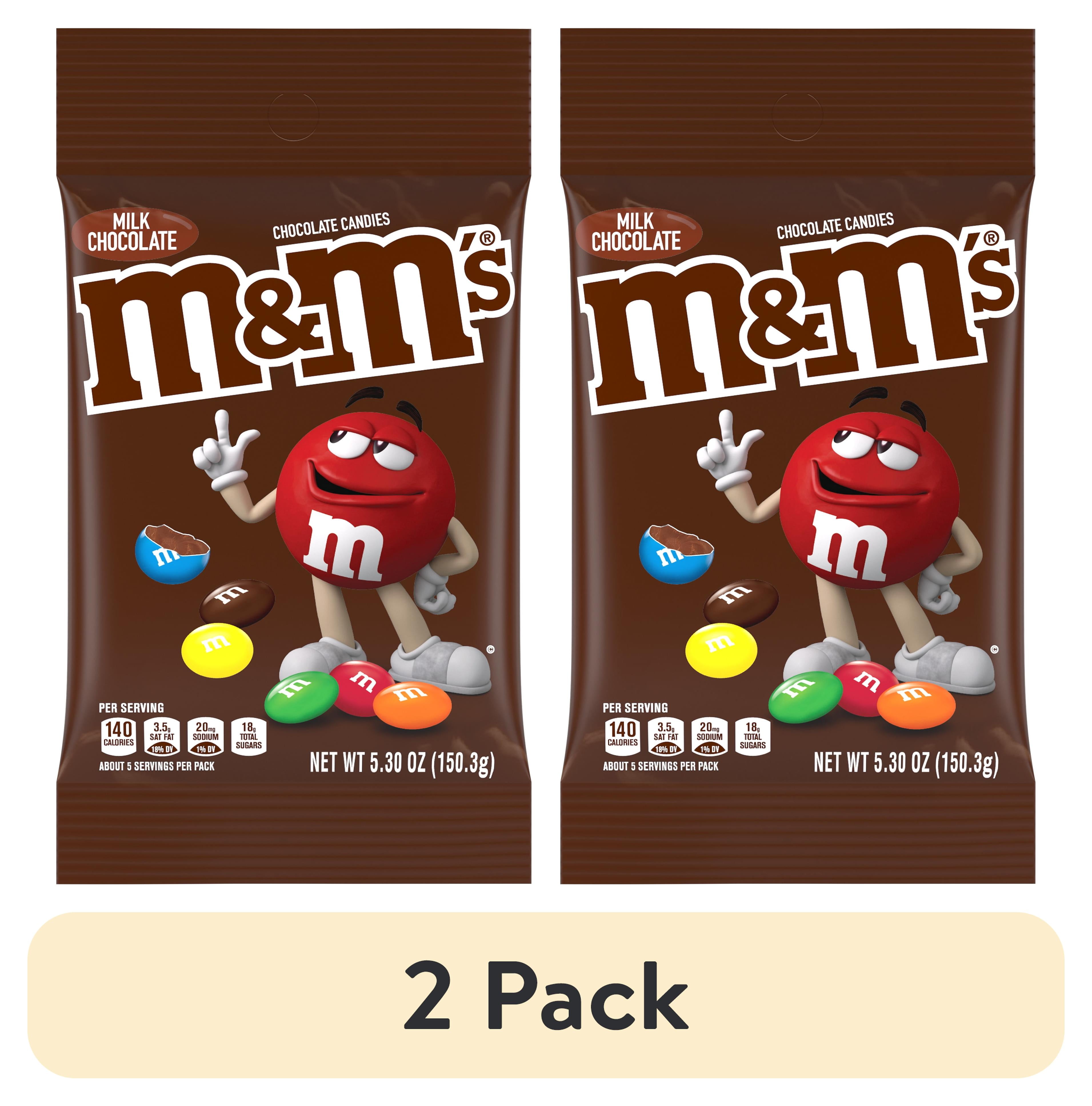 3 pack) M&M's Milk Chocolate Candy, 5.3 oz, Plastic Bag - Walmart.com