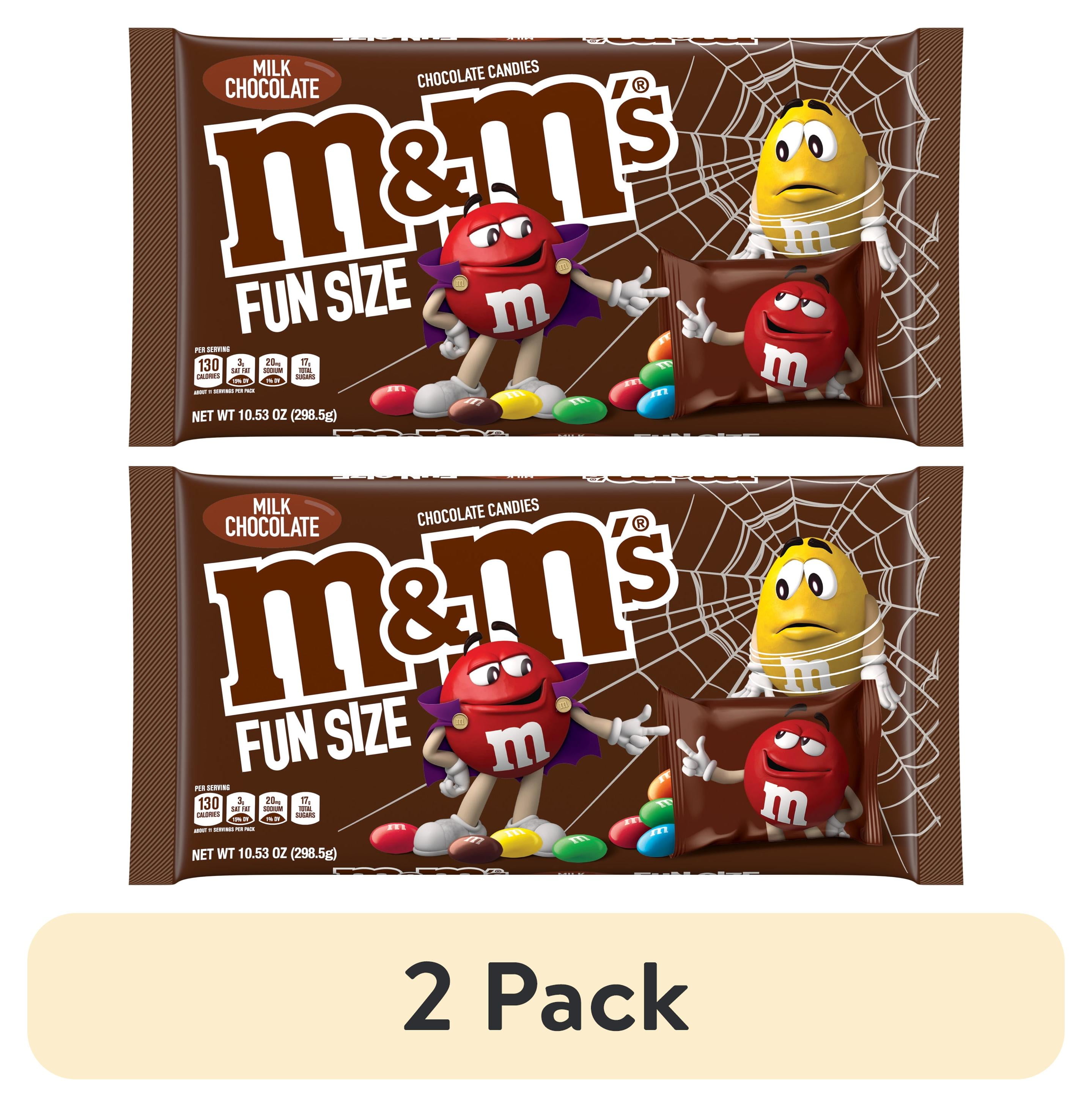 2 pack) M&M's Milk Chocolate Fun Size Halloween Chocolate Candy