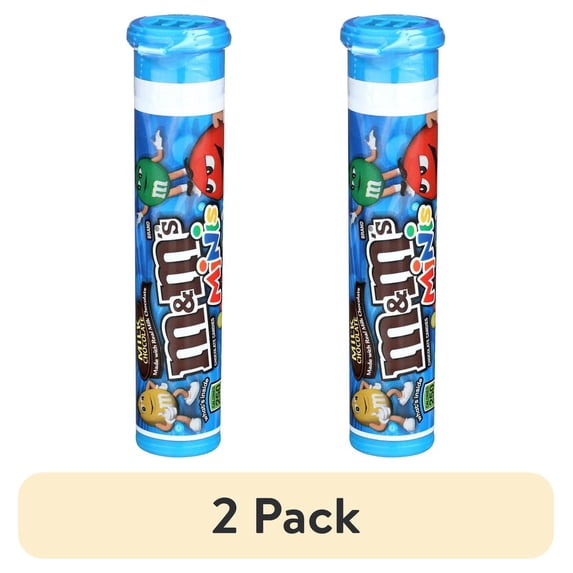 (2 pack) M&M's Minis Milk Chocolate Candies Tubes 1 oz 24 ct