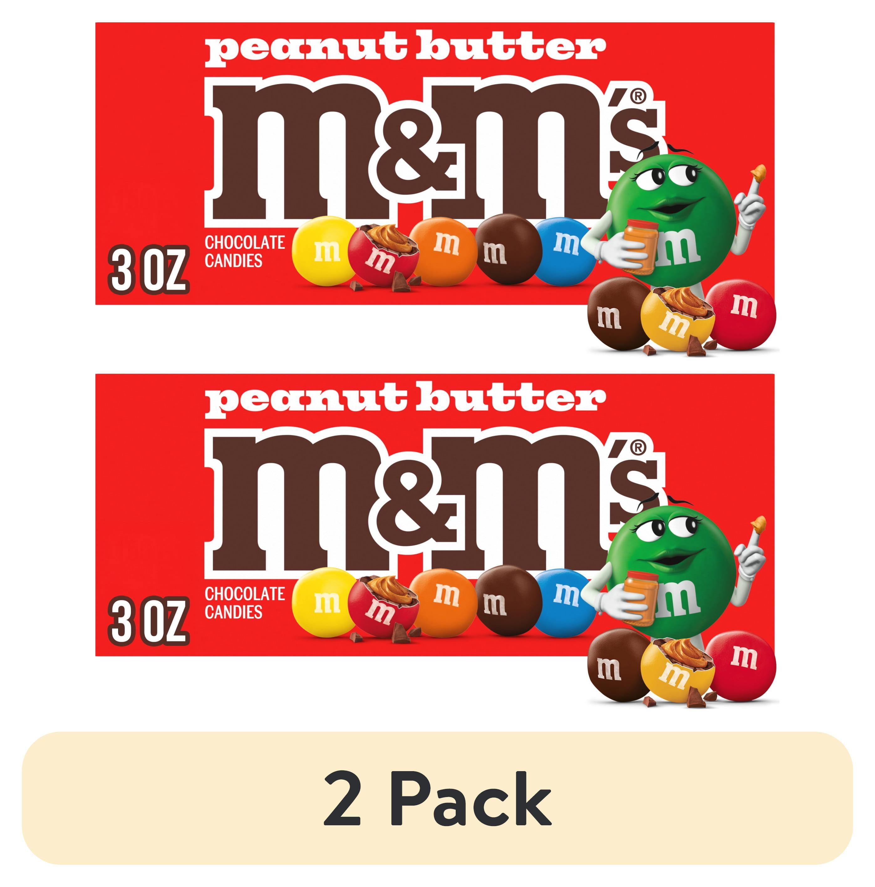 (2 pack) M&M's Peanut Butter Milk Chocolate Candy Theater Box - 3 oz Box