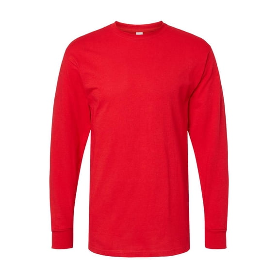 Deep Soft Touch (2 pack) M&O - Gold Soft Touch Long Sleeve T-Shirt - 4820 - Deep Red ...