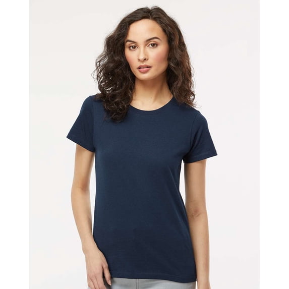 Deep Soft Touch (2 pack) M&O - Women's Gold Soft Touch T-Shirt - 4810 - Deep Navy ...
