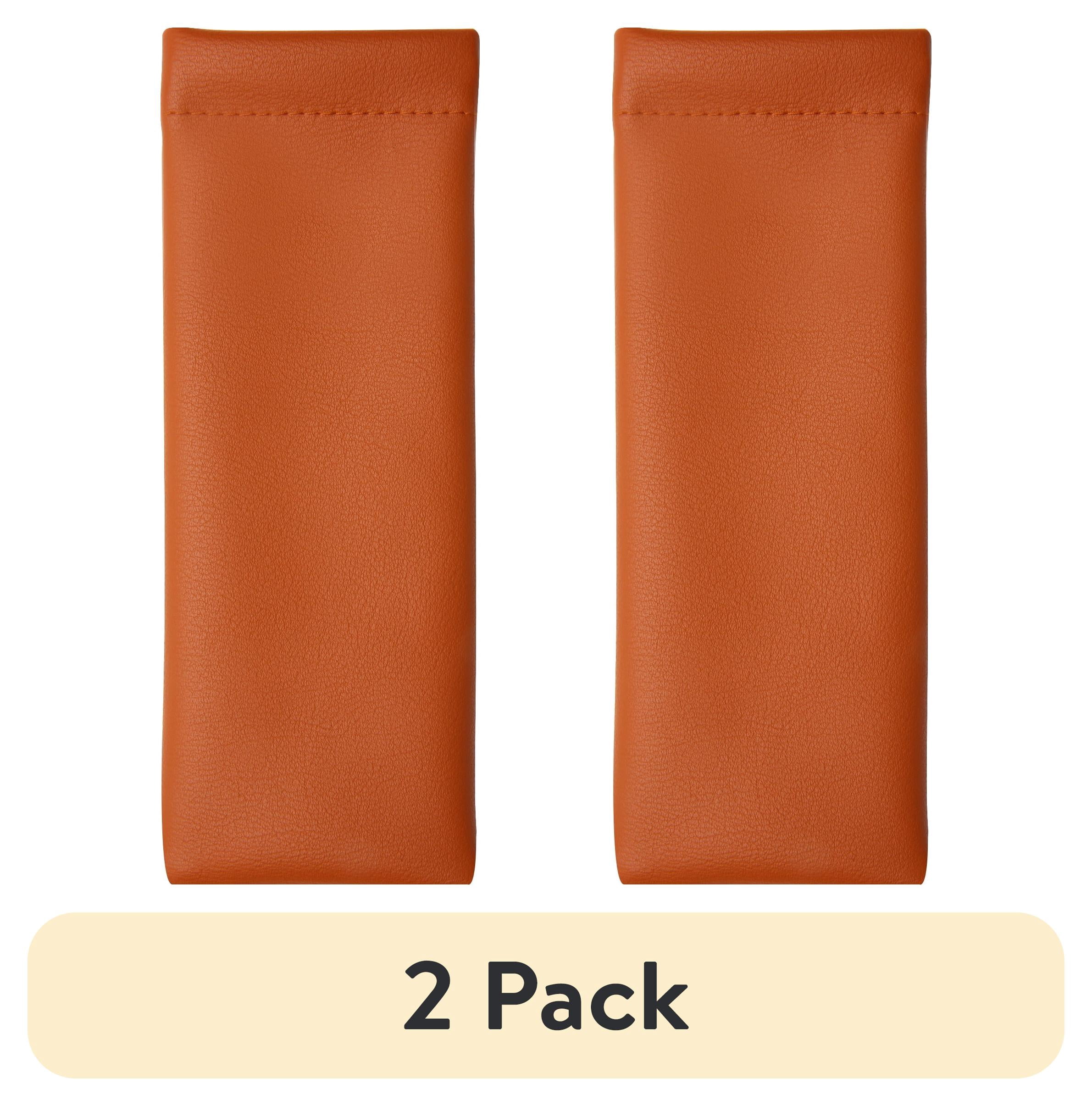 (2 pack) M+ Unisex Portable Brown Eyewear Pouch for Eyewear Protection