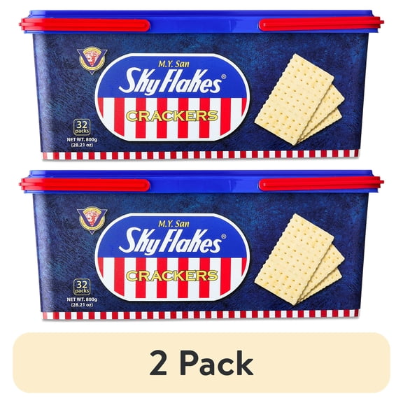 (2 pack) M.Y. San Sky Flakes Crackers, 32 Packs, 28.21 oz