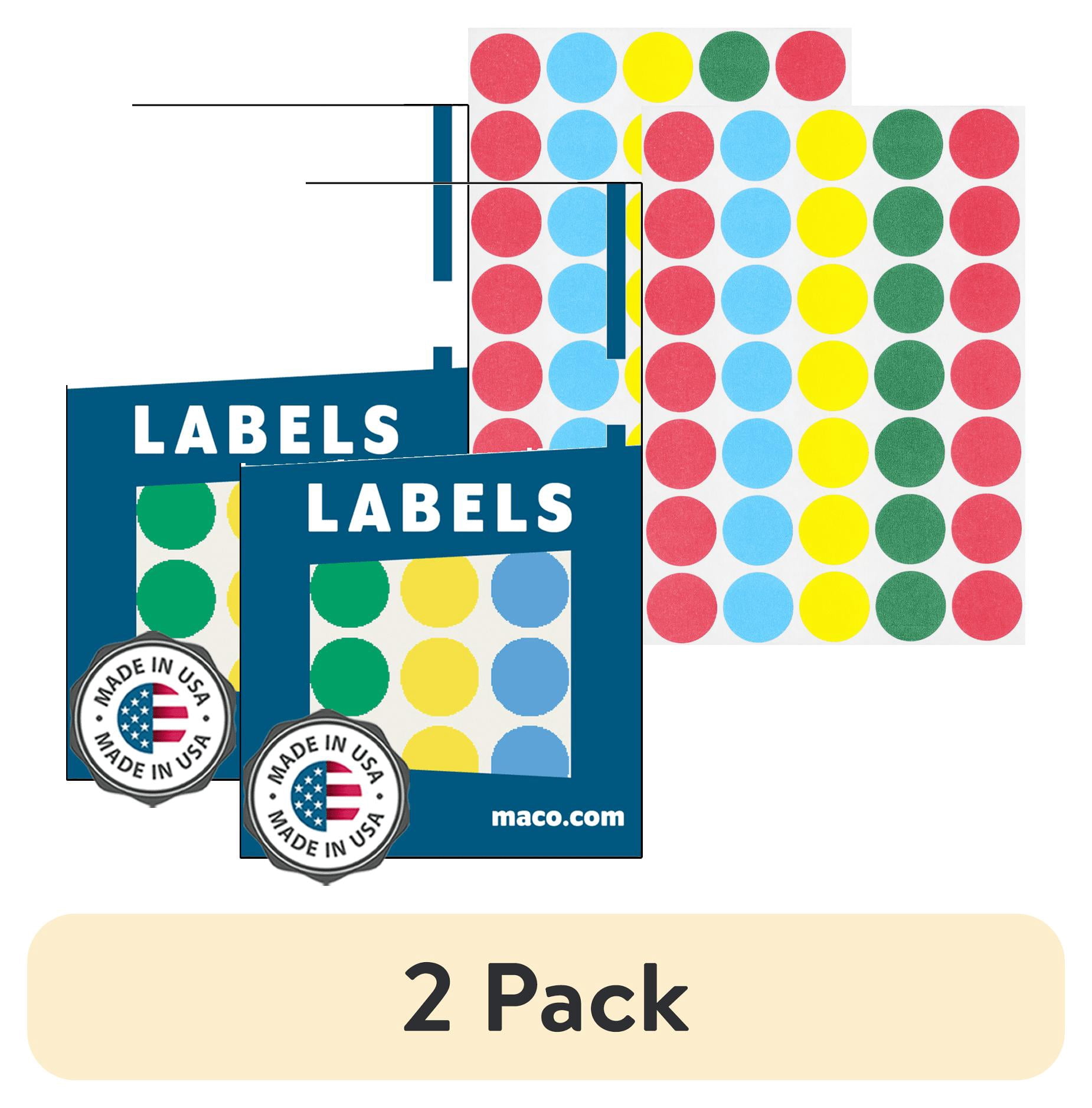 Assorted Color Coding Labels (2 pack) MACO 3/4