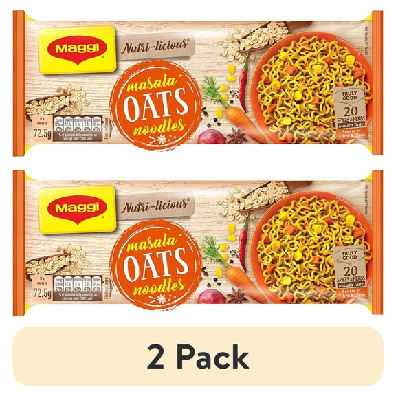 (2 pack) MAGGI Nutri-Licious Vegetarian Oats Masala Noodles - 240 gm
