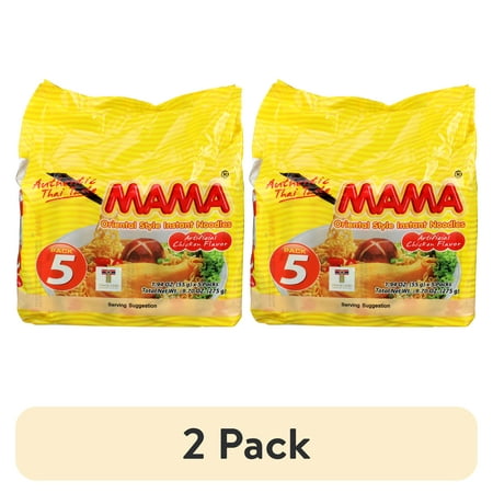 (2 pack) MAMA Noodle-Chicken Flavor, 1.94 oz, 5 Pack