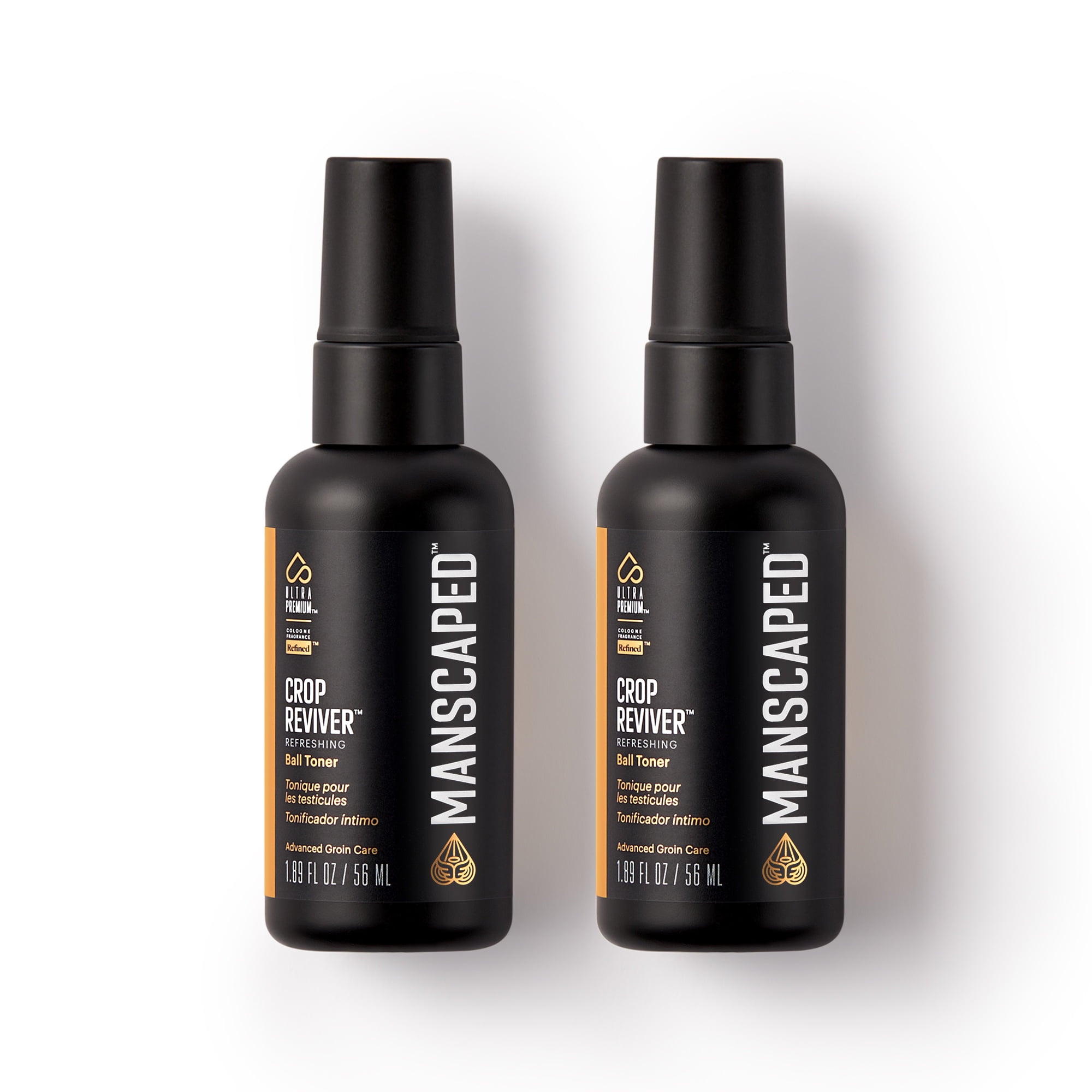 (2 pack) MANSCAPED® The Crop Reviver®, Hydrating & Refreshing Men's Body Toner Spray, with Soothing Aloe Vera, 1.89 fl oz