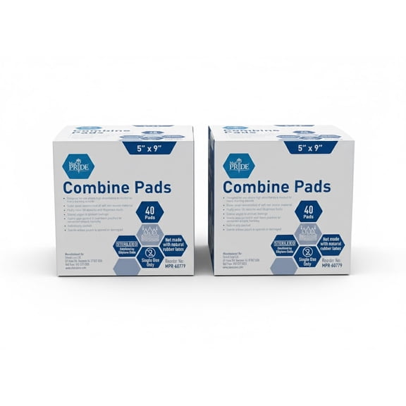 (2 pack) MED PRIDE Abd Pads 5x9 inch, 40 Count Nonadherent Sterile Abdominal Combine Pads for Wound Dressing & Heavy Leakage