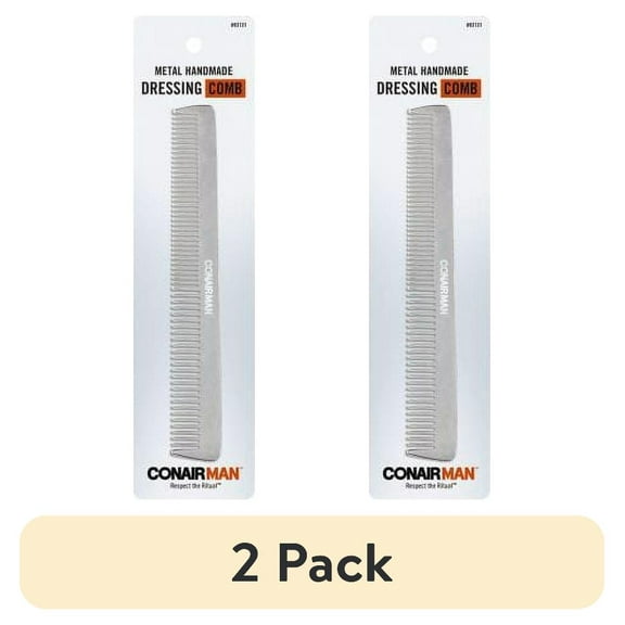 (2 pack) MENS DRESSING METAL COMB