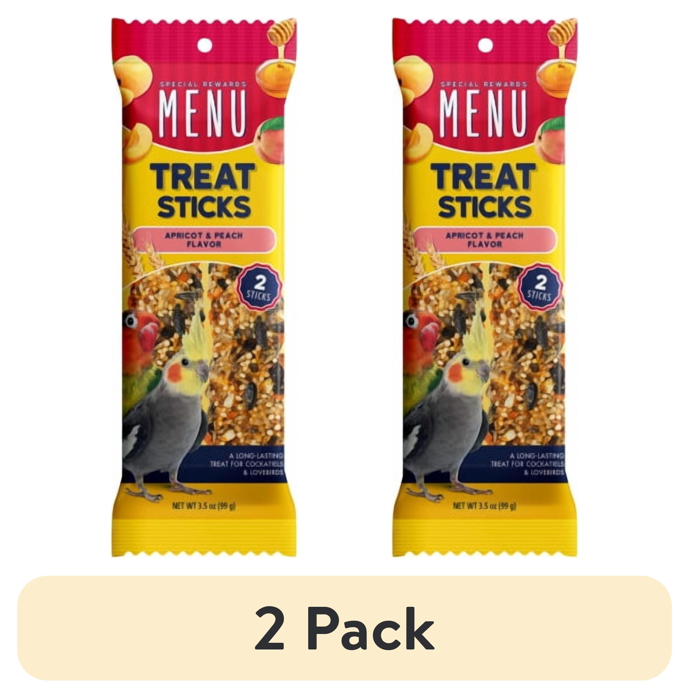 (2 pack) MENU Cockatiel Sticks Apr/Pch 2pk