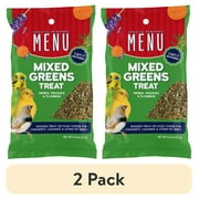 (2 pack) MENU Mixed Greens Bird Treat, Dried Veggies and Herbs, All Bird Sizes, 15g