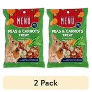 (2 pack) MENU Peas & Carrots Treat for Pet Rabbits, Guinea Pigs, and Hamsters, 3 ounce