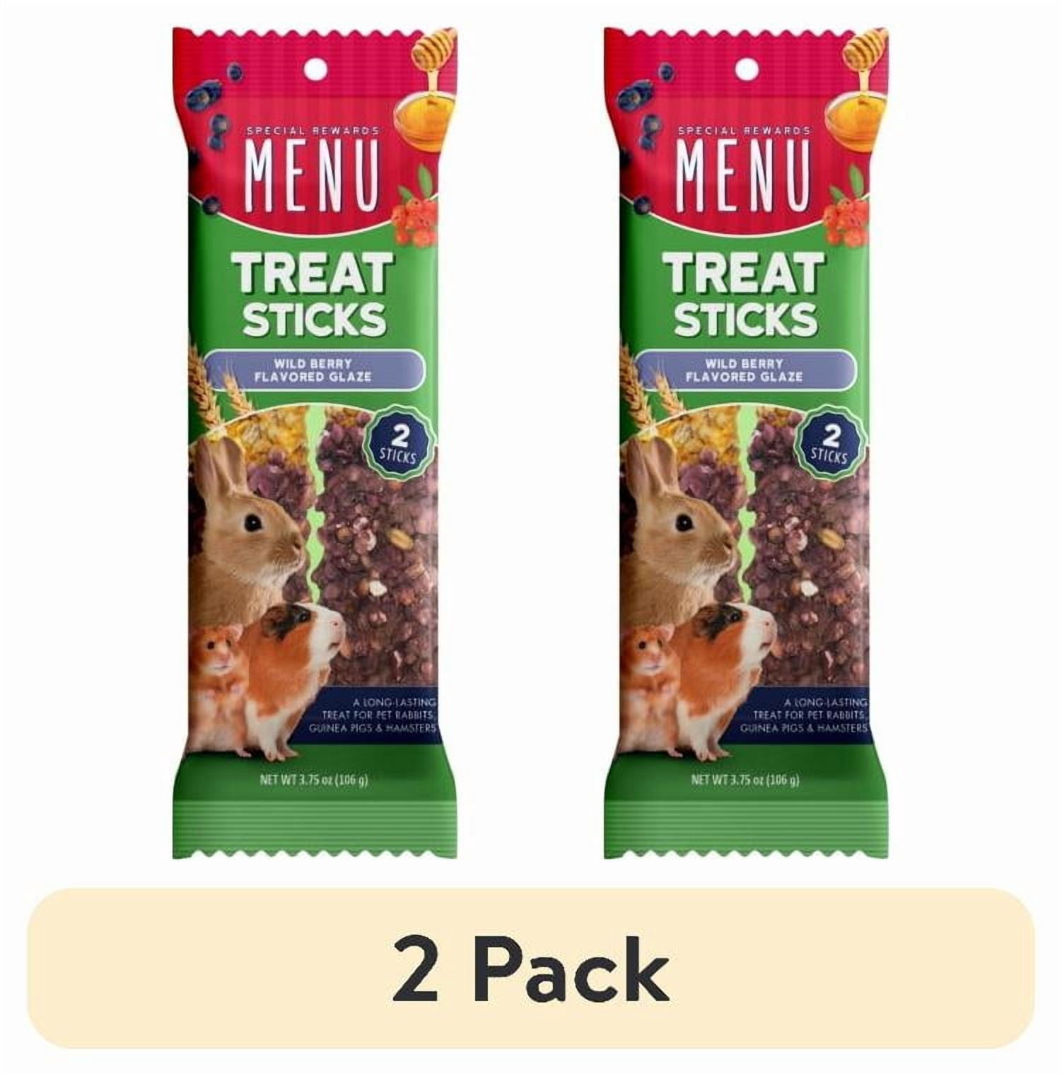 (2 pack) MENU Treat Sticks for Guinea Pig Wild Berry Flavored Glaze 3.75oz-2 Sticks